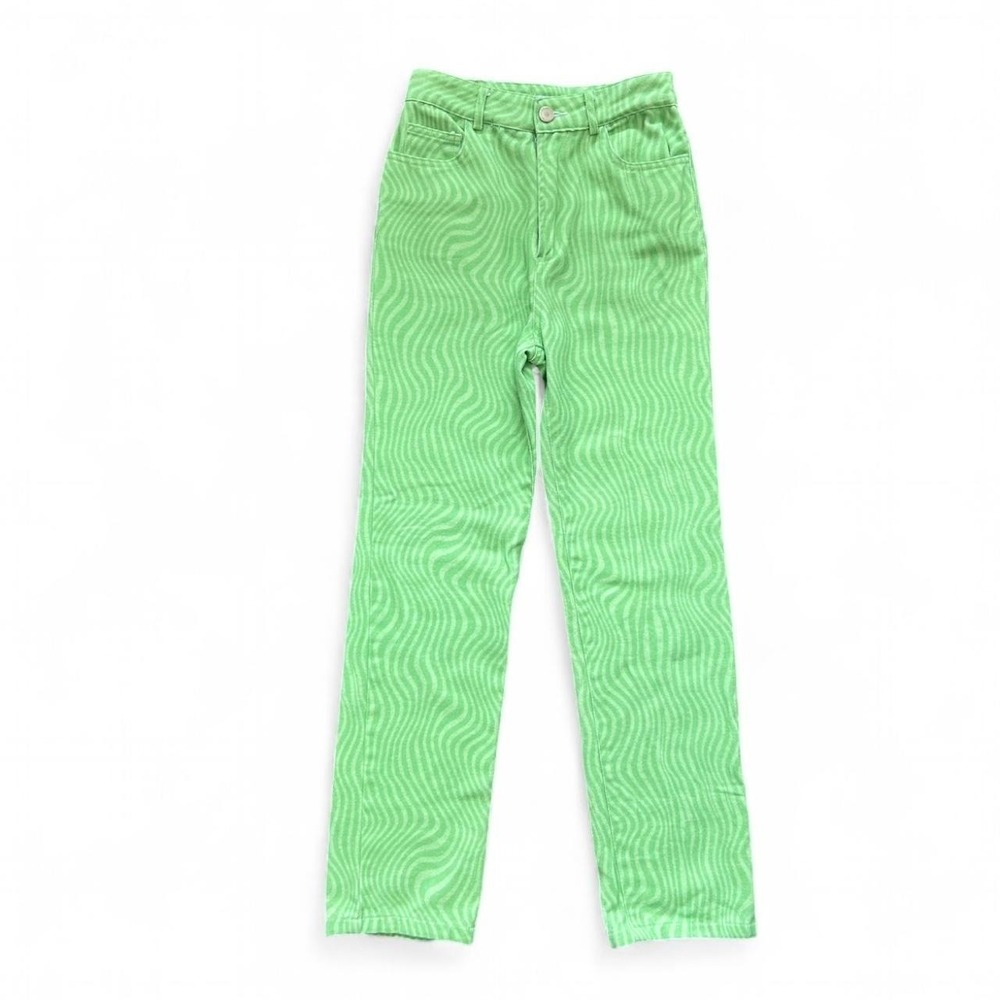 Peppermayo Green Pants Jeans Size‎ 0 Preppy 100% Cotton